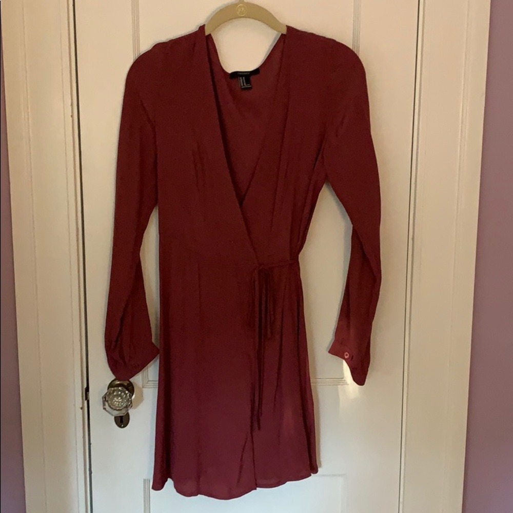 Long sleeve wrap dress